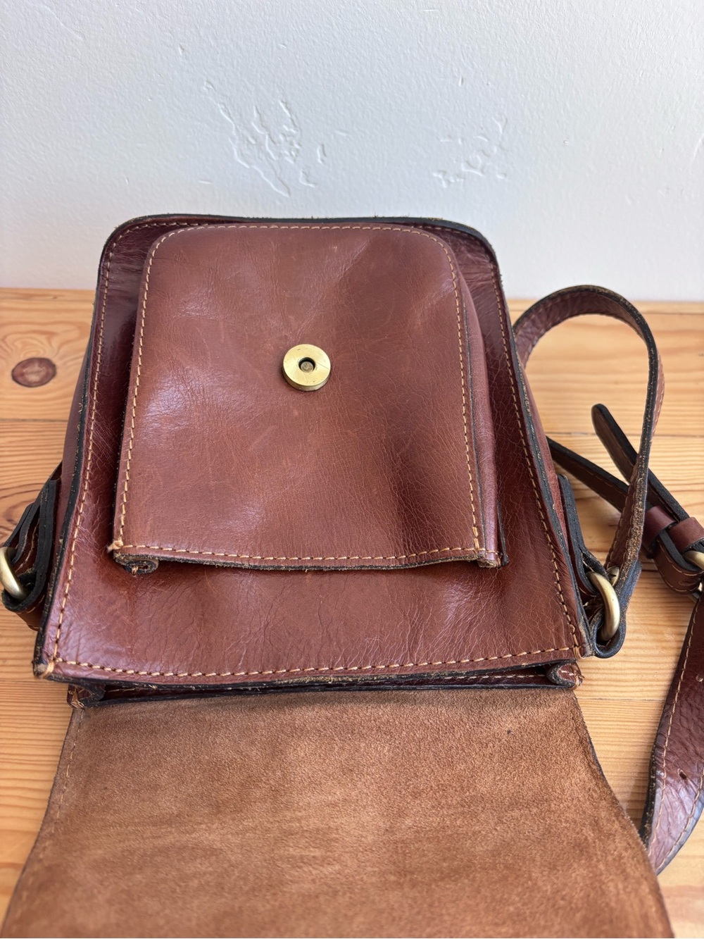 PATRICIA NASH CASCINA CROSSBODY BAG with Buckle LEATHER Cognac - Picture 12 of 15